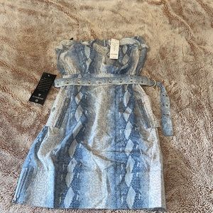 Bebe strapless mini dress.